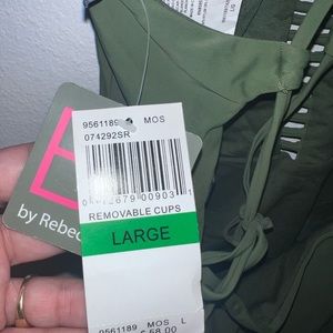 Rebecca Virtue green swim suit